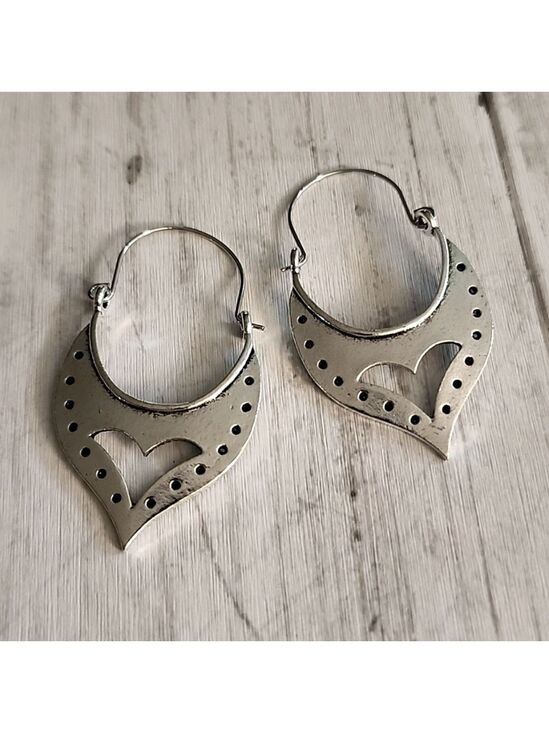 Boho Gypsy Sisters Jewelry - BOHO CUTOUT SOUTHWEST  HOOPS HP